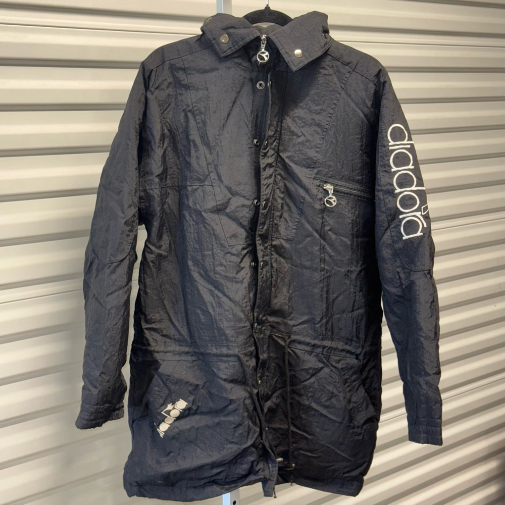 Vintage Diadora Black Jacket coat Men's Size Medium Large